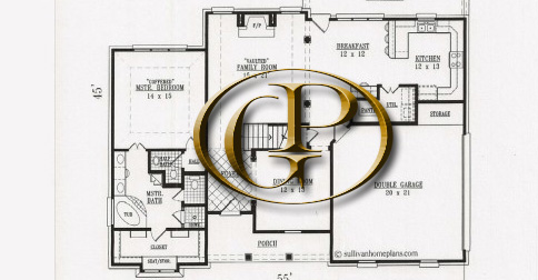 picture of floor plan with GP logo